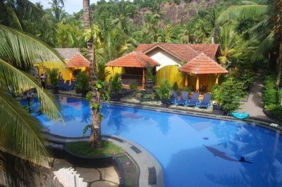 hotel flower garden