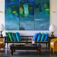 saffron and blue